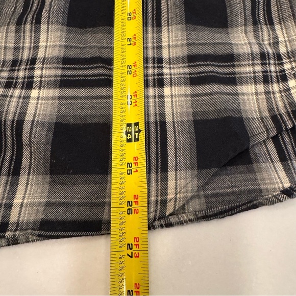 Ralph Lauren Womens Button Down Plaid Shirt Size M Black & White - Picture 6 of 8